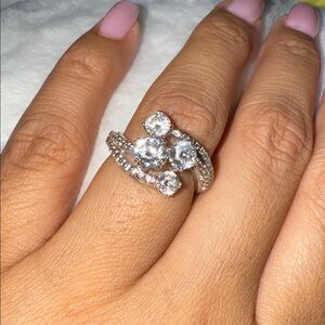 Tacori 925 Cluster 4-stone cocktail ring - Sz 7